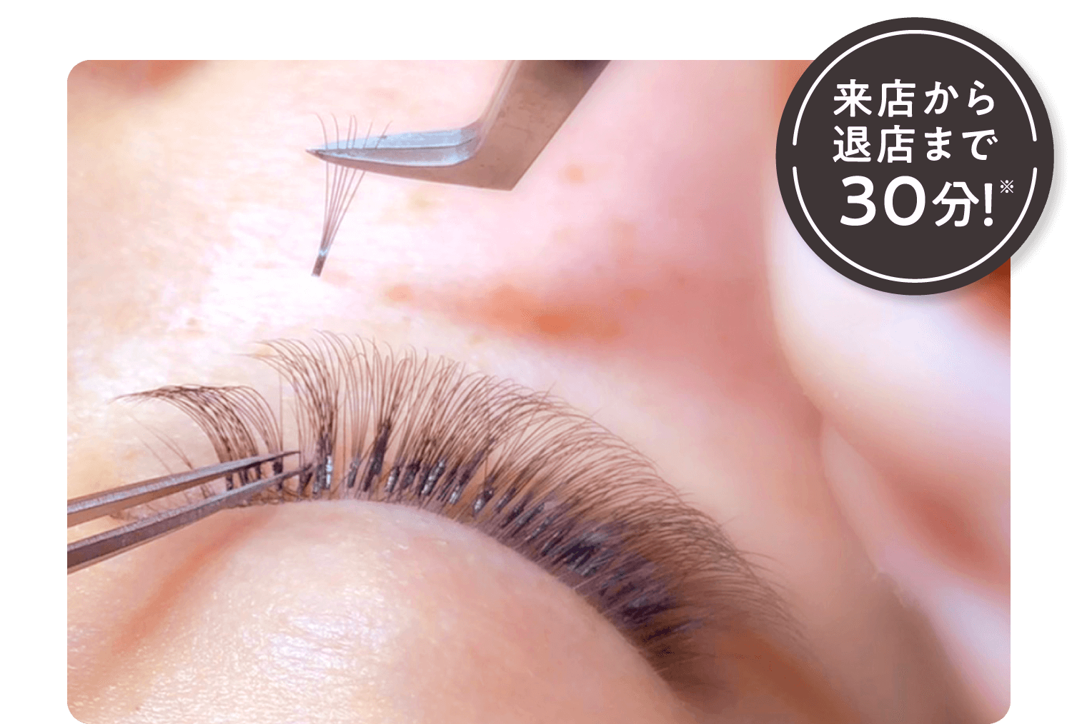 来店から退店まで30分!